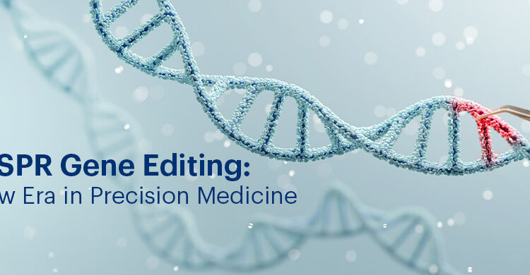 CRISPR gene editing illustrating precise DNA modification at the molecular level