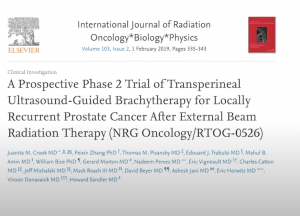 Salvage brachytherapy following radiation