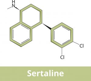 Chemical structure of Sertraline