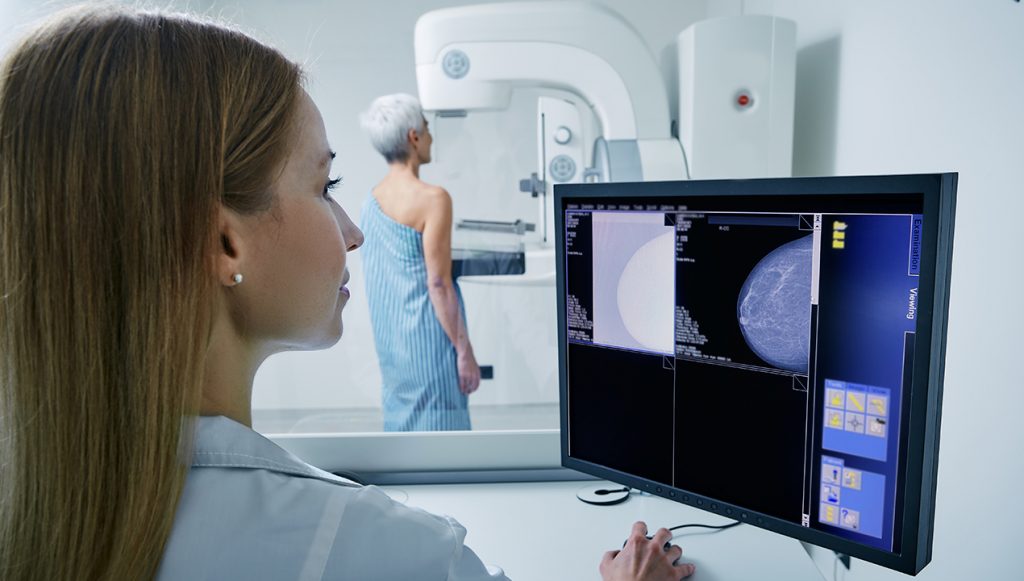 breast screening or mammography