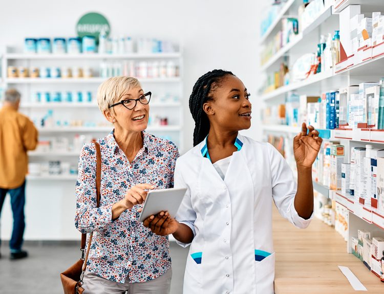 Pharmacy Customer with a Pharmacist