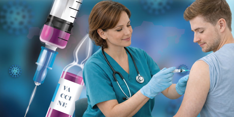 Healthcare professional administering HPV vaccine for cervical cancer prevention
