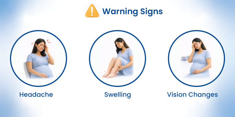 warning signs of hypertension in pregnancy