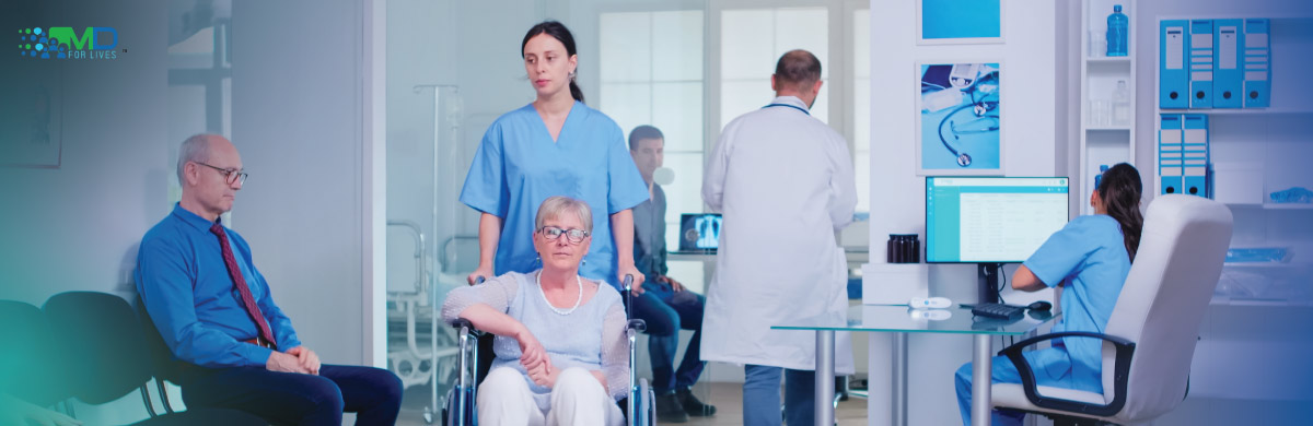 nursing shortage impact showing nurse managing multiple patients in hospital