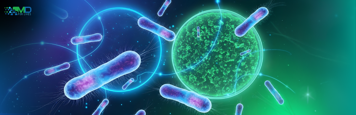 antimicrobial resistance showing bacteria surviving antibiotic treatment