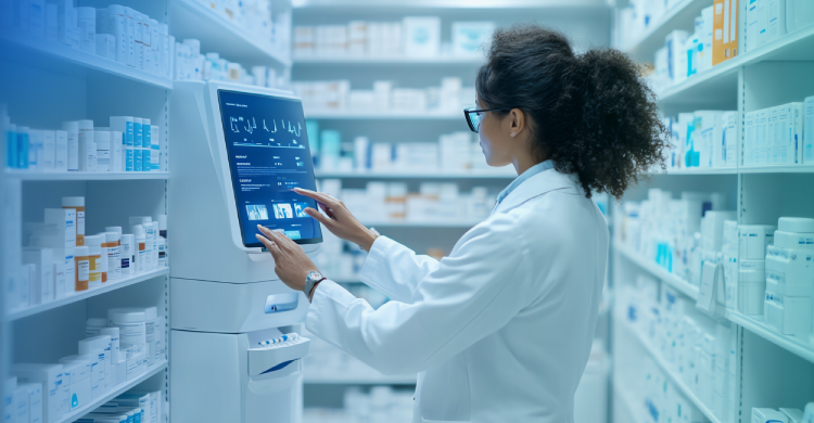 future of pharmacy showing digital and traditional pharmacy integration