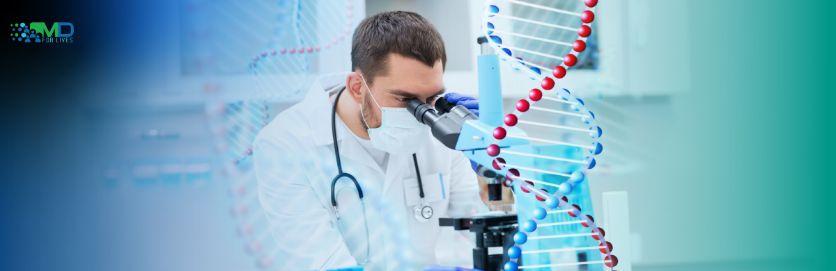 gene therapy treatment showing genetic level intervention