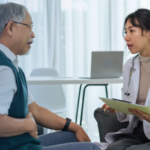 hepatitis diagnosis consultation with doctor reviewing test results