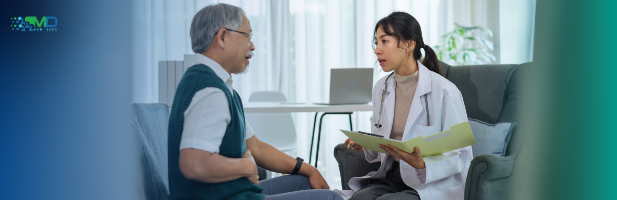 hepatitis diagnosis consultation with doctor reviewing test results