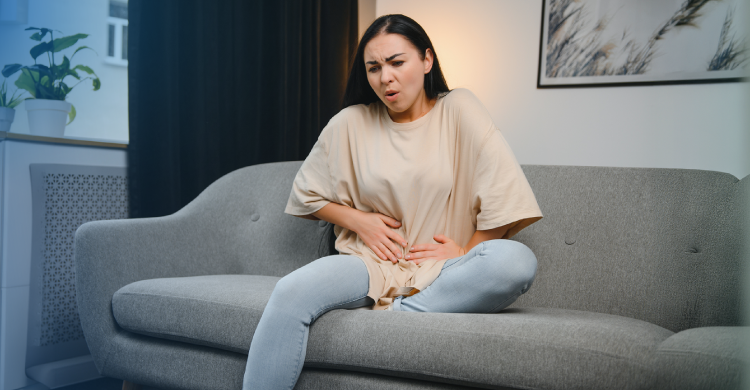 how to relieve constipation showing abdominal discomfort and digestive issue