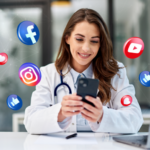 social media in healthcare showing digital communication by healthcare professionals