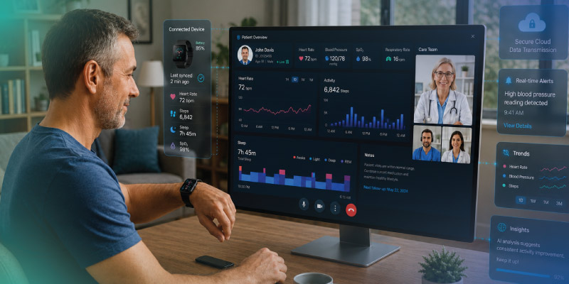 connected healthcare and wearable patient monitoring systems 