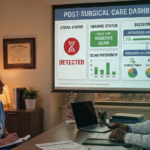 oncologist reviewing positive ctDNA liquid biopsy result with negative imaging and treatment decision pathway