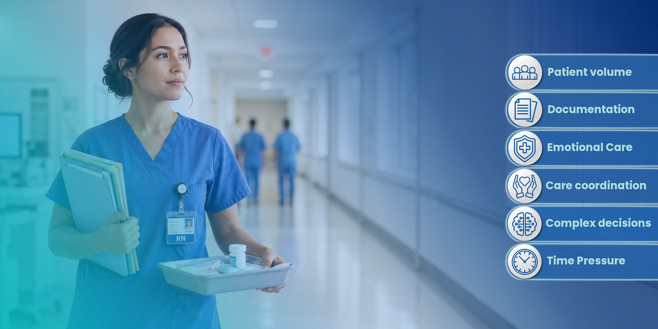 nursing workload expanding beyond patient volume into documentation communication coordination and decision pressure