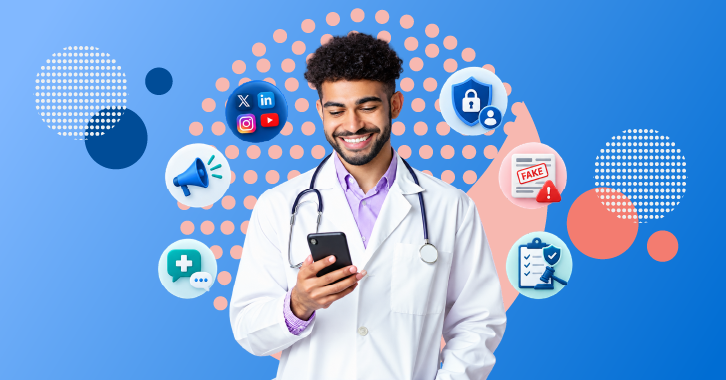 social media in healthcare showing digital communication by healthcare professionals