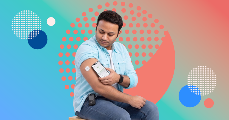Insulin pump and CGM for diabetes management.