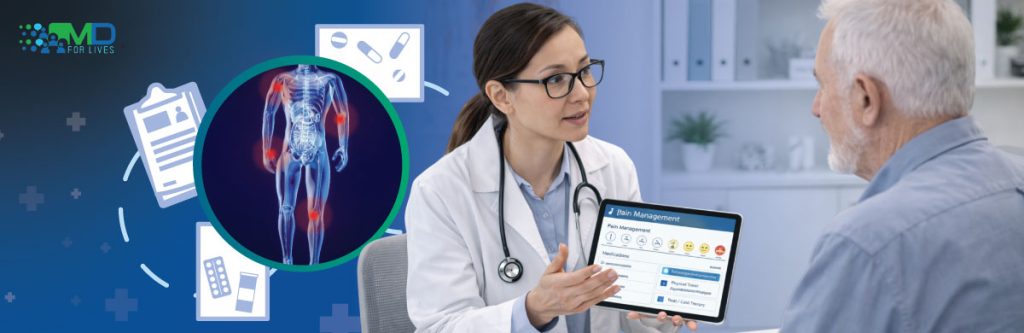 doctor discussing pain management treatment options with patient