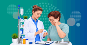 pharmacist counseling patient on GLP-1 therapy management including side effects dose escalation nutrition adherence and expectations