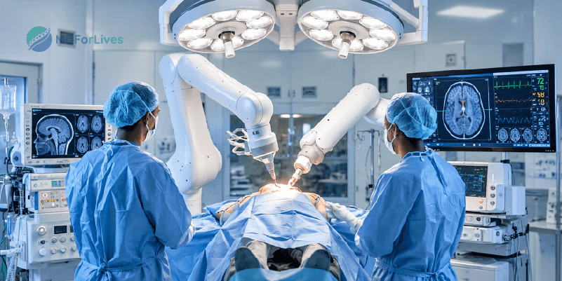 robotic surgery infographic showing selected-procedure value routine expansion and limited-benefit overuse risk