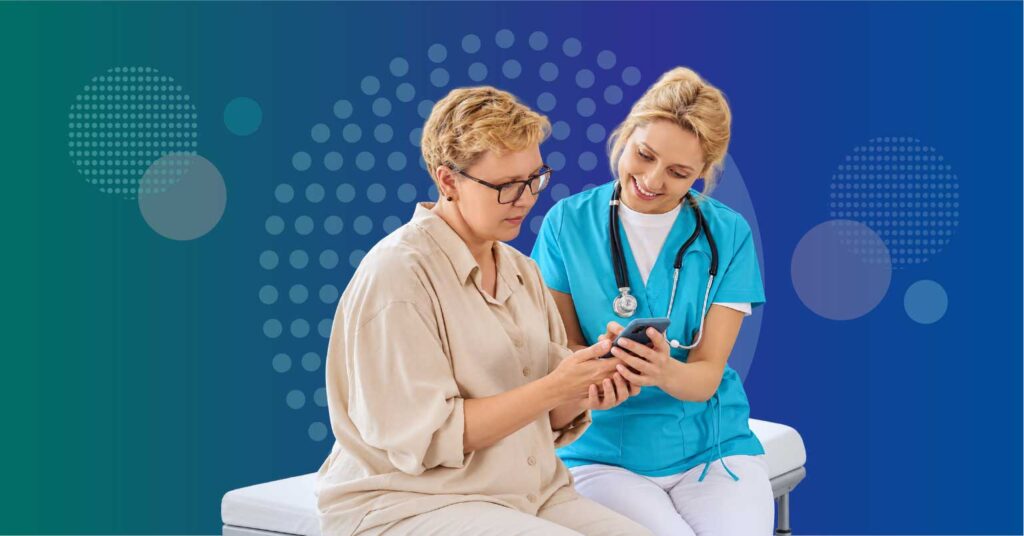 nurse discussing online health misinformation with patient during a clinical care conversation