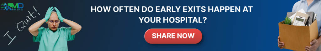 How often do early exits happen in your hospital?