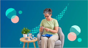 Person managing diabetes with newer treatments